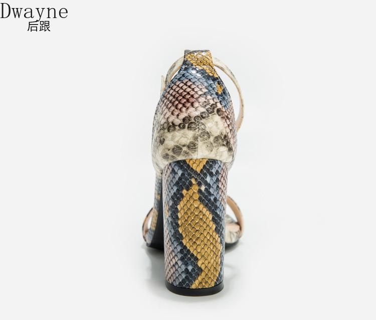 European and American sexy snakeskin pattern sandals women 2020 summer fashion word buckle open toe high heels sandals, Multi
European and American sexy snakeskin pattern sandals women 2020 summer fashion word buckle open toe high heels sandals, Multi