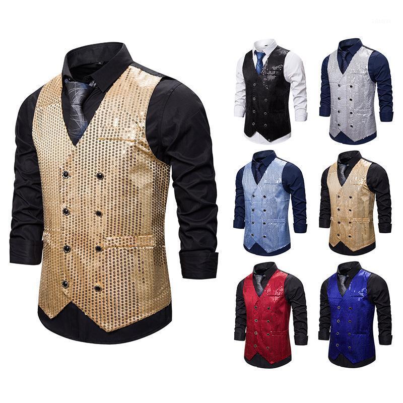 2020 New fashion Sequins design men vest double-breasted Stage costumes waistcoat casual male party gilet Man dress Blazer Vest1, Black
2020 New fashion Sequins design men vest double-breasted Stage costumes waistcoat casual male party gilet Man dress Blazer Vest1, Black