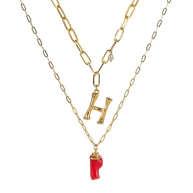 Romantic Multi Layered Red Coral Alphabet Long Necklace Pendant Women Trendy Pearl Gold Color Chain Choker For Women Jewelry
Romantic Multi Layered Red Coral Alphabet Long Necklace Pendant Women Trendy Pearl Gold Color Chain Choker For Women Jewelry