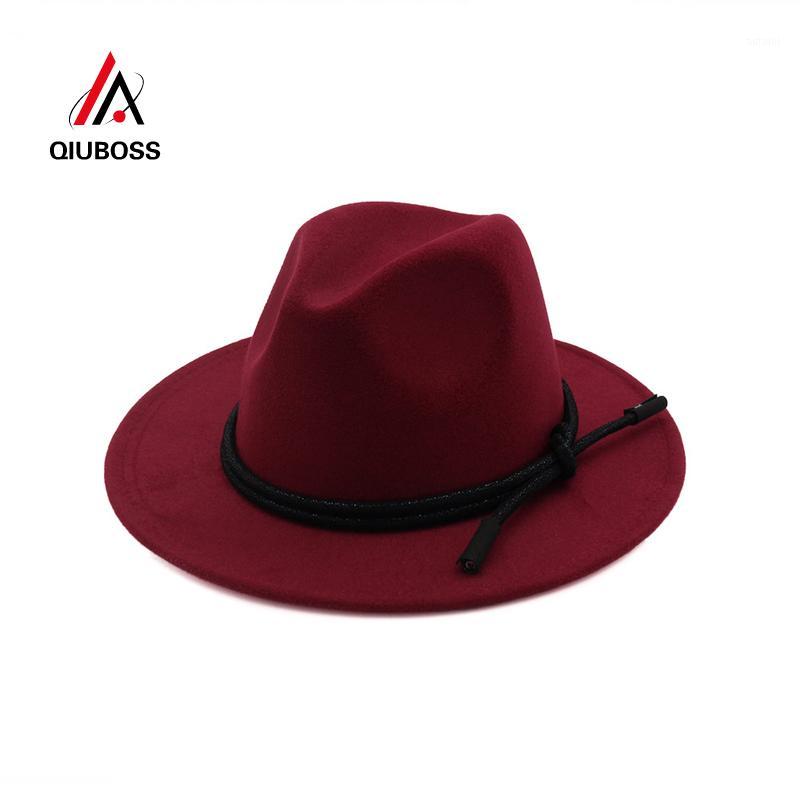 QIUBOSS Unisex Wool Fedora Hat Leather Rope Decorated Hawkins Felt Cap Wide Brim Ladies Trilby Feminino Hat Women Men Jazz1, Black
QIUBOSS Unisex Wool Fedora Hat Leather Rope Decorated Hawkins Felt Cap Wide Brim Ladies Trilby Feminino Hat Women Men Jazz1, Black