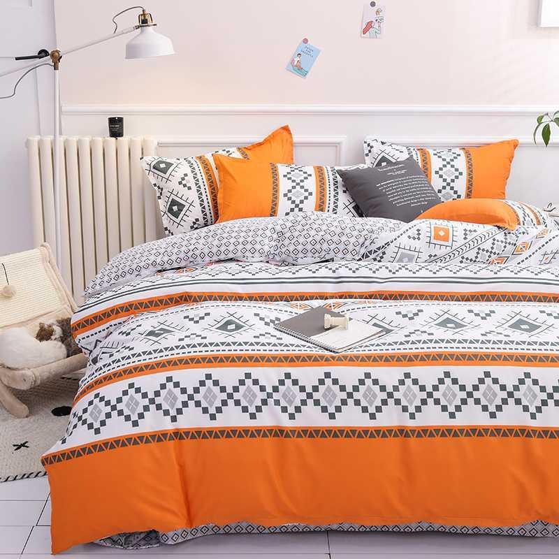 Bedding set duvet cover gray and orange geometric shape bed linen set flat sheet pillowcase&duvet cover bed Fashion new1, Fc9.9
Bedding set duvet cover gray and orange geometric shape bed linen set flat sheet pillowcase&duvet cover bed Fashion new1, Fc9.9