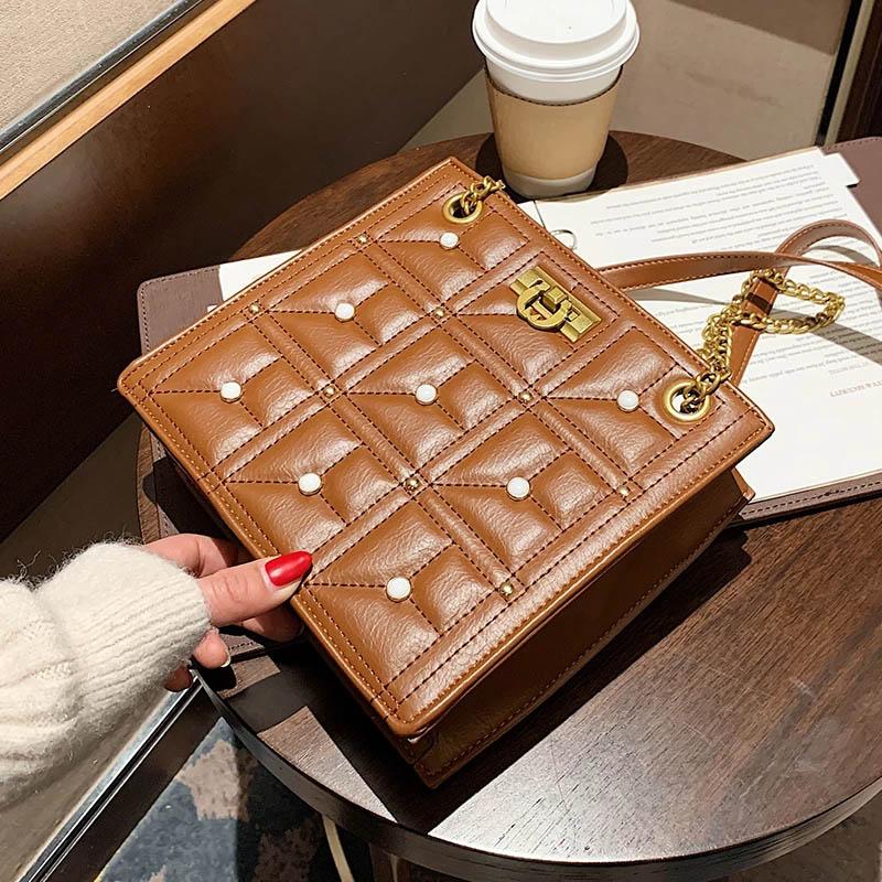Square Lady Tote Bag Fashion Crossbody Bags PU Leather Women's Designer Handbags Women Chain Shoulder Messenger Bag, Black
Square Lady Tote Bag Fashion Crossbody Bags PU Leather Women's Designer Handbags Women Chain Shoulder Messenger Bag, Black