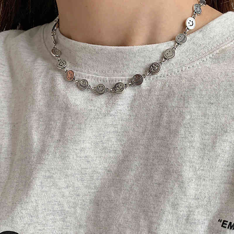 Mewanry Spring 925 Sterling Silver Smiley Face Clavicle Chain Sweater Necklace Vintage Punk Birthday Party Jewelry Gifts
Mewanry Spring 925 Sterling Silver Smiley Face Clavicle Chain Sweater Necklace Vintage Punk Birthday Party Jewelry Gifts