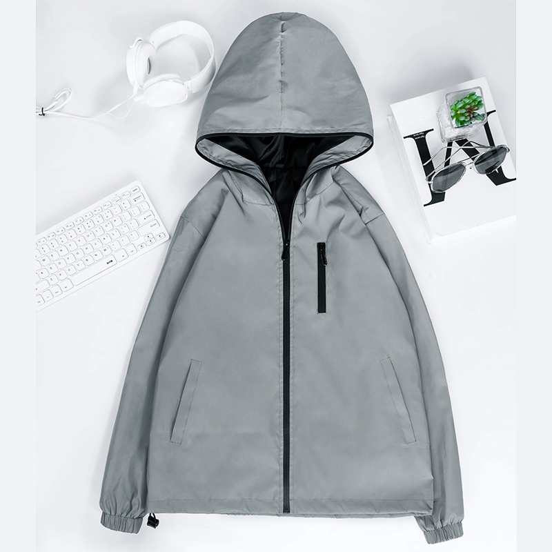 Rollsrari Full Reflective Jacket Men / Women Harajuku Windbreaker Jackets Hooded Hip-hop Streetwear Night Shiny Coats 122 201127