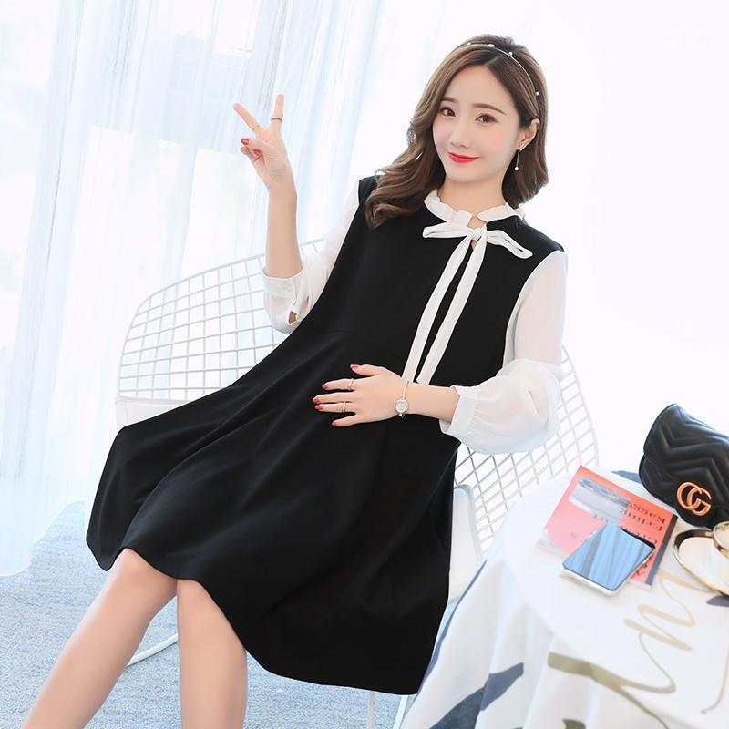 Fashion Bowknot Lace-up Patchwork Pregnant Women Dress Plus Size Long Sleeve A-Line Maternity Dress Office Lady Elegant Dresses1, The picture color
Fashion Bowknot Lace-up Patchwork Pregnant Women Dress Plus Size Long Sleeve A-Line Maternity Dress Office Lady Elegant Dresses1, The picture color