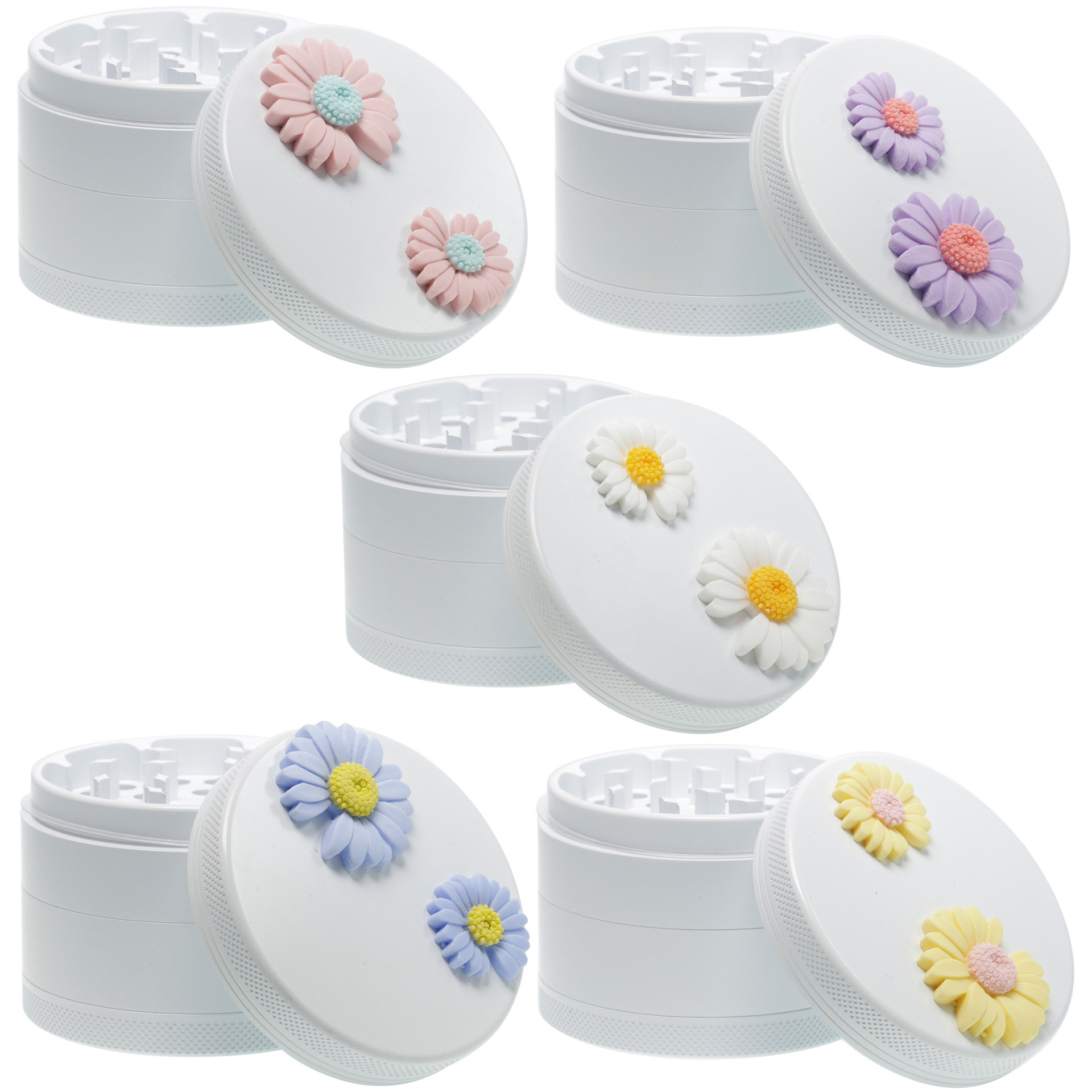 Other Smoking Accessoriesgrinder daisy design 4 Layers Herb Crusher Smasher laluminium alloy ceramics Coating durable
Other Smoking Accessoriesgrinder daisy design 4 Layers Herb Crusher Smasher laluminium alloy ceramics Coating durable