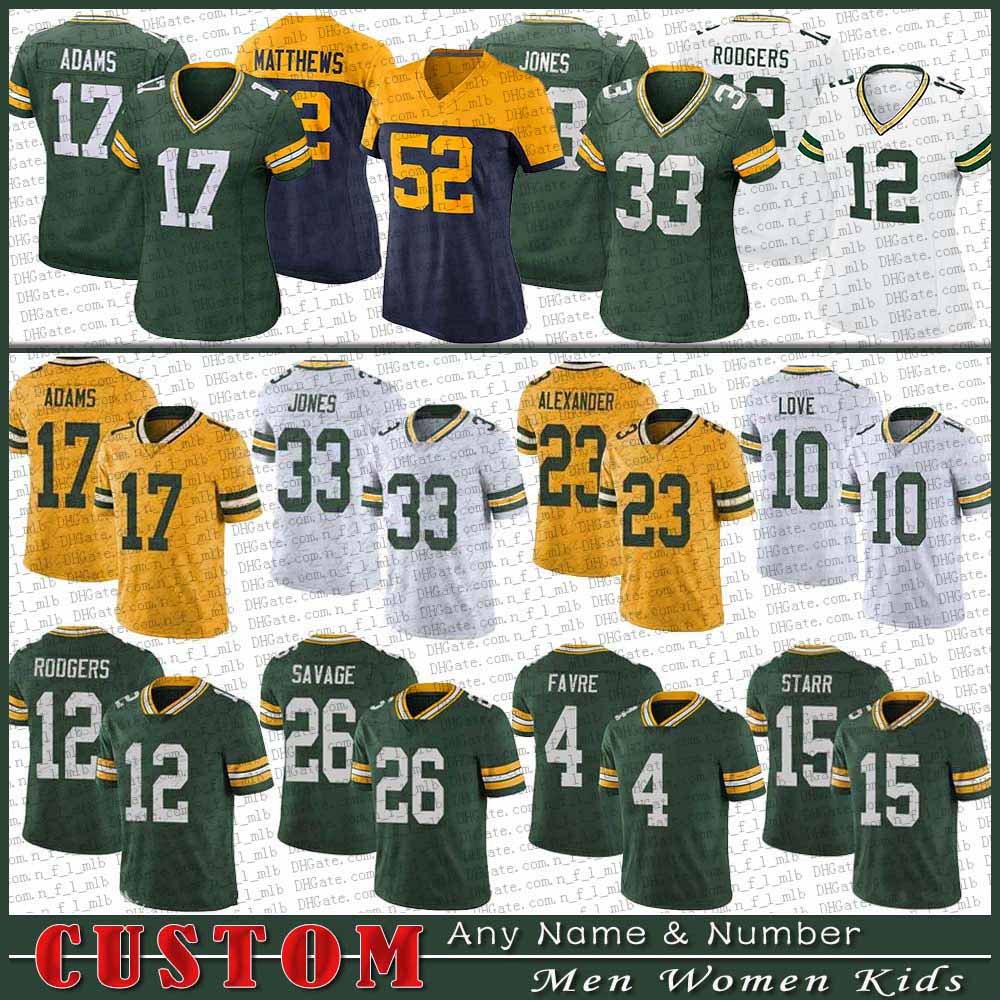 12 Aaron Rodgers Davante Adams Aaron Jones Allen Lazard Jaire Alexander Robert Tonyan Jamaal Williams Custom Men Women Kids Football Jersey, Shown
12 Aaron Rodgers Davante Adams Aaron Jones Allen Lazard Jaire Alexander Robert Tonyan Jamaal Williams Custom Men Women Kids Football Jersey, Shown