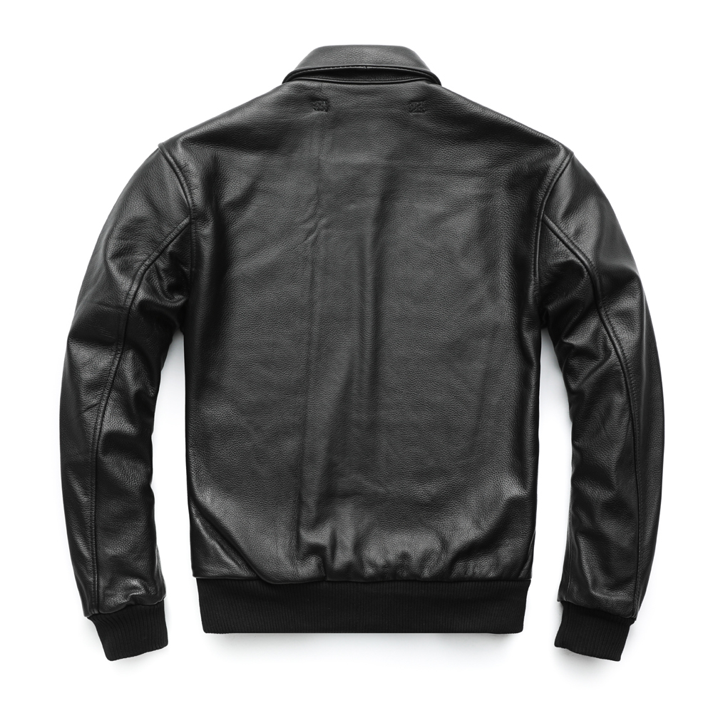 MAPLESTEED Men Leather Jacket Military Pilot Jackets Air Force Flight A2 Jacket Black Brown 100% Calf Skin Coat Autumn 4XL M154 201128