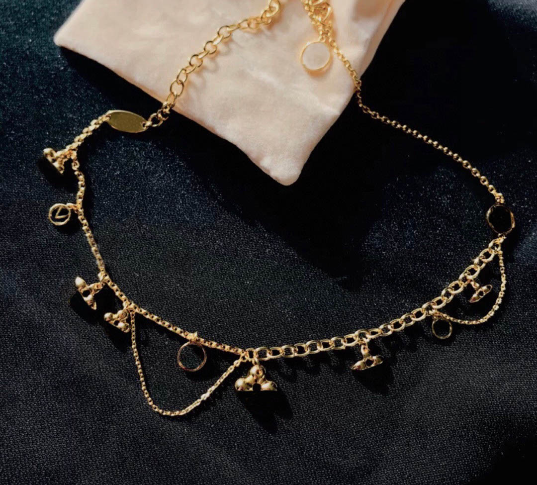 Fashion gold chain necklace bracelet for women party wedding engagement lovers gift jewelry with box NRJ
Fashion gold chain necklace bracelet for women party wedding engagement lovers gift jewelry with box NRJ