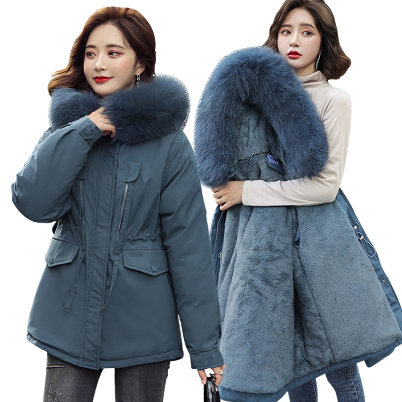 Winter Women Parkas new Winter -30 degrees thickened warm Parkas coat fashion fur collar hooded Winter jacket Parkas Women 201110wtt