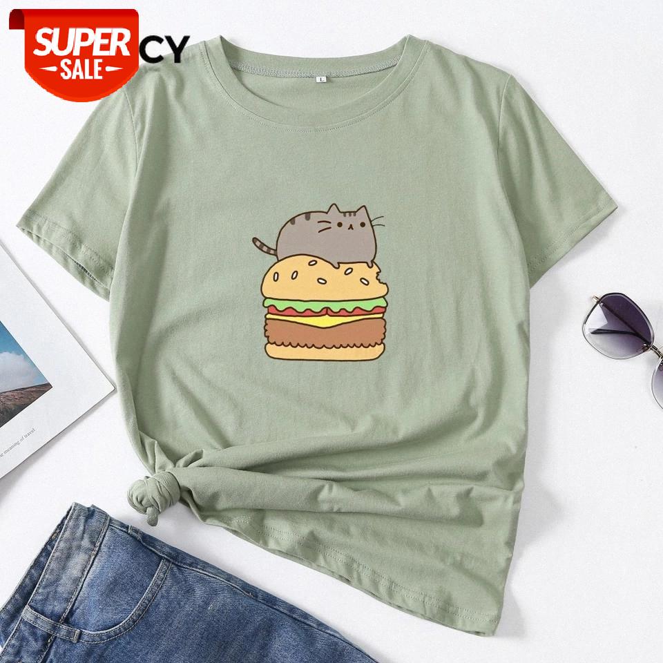 JFUNCY 100% Cotton Summer Streetwear Plus Size Women T Shirts Cute Cat Kawaii Printed Ulzzang Tshirt Female T-shirt Woman Tops #kV8K, White
JFUNCY 100% Cotton Summer Streetwear Plus Size Women T Shirts Cute Cat Kawaii Printed Ulzzang Tshirt Female T-shirt Woman Tops #kV8K, White