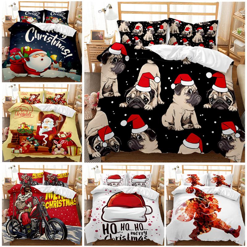 Christmas Bedding Set Santa Claus Duvet Cover Set Pumpkin Carriage pattern Quilt Cover Kids Bedclothes White Home textiles, Color-2
Christmas Bedding Set Santa Claus Duvet Cover Set Pumpkin Carriage pattern Quilt Cover Kids Bedclothes White Home textiles, Color-2