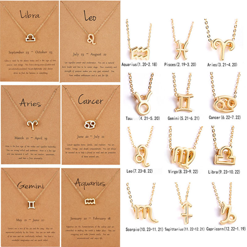 Gold Silver Stainless Steel Star Zodiac Sign 12 Constellation Pendant Necklace Women Chain Men Jewelry gift
Gold Silver Stainless Steel Star Zodiac Sign 12 Constellation Pendant Necklace Women Chain Men Jewelry gift