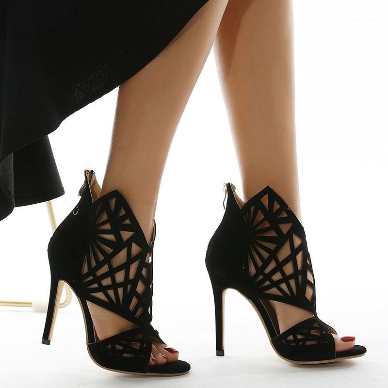 Black zipper Sandals Fashion Peep Toe 2021 New Summer Stiletto Black High Heel Net Surface Hollow Out Ankle-Wrap Design Sandals1
Black zipper Sandals Fashion Peep Toe 2021 New Summer Stiletto Black High Heel Net Surface Hollow Out Ankle-Wrap Design Sandals1