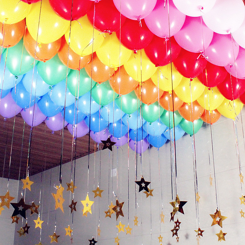 Premium Quality 10-Inch Latex Balloons for Celebrations - Multiple Color Varieties Including Gold, Red, Pink, and Blue, Bulk Set of 500