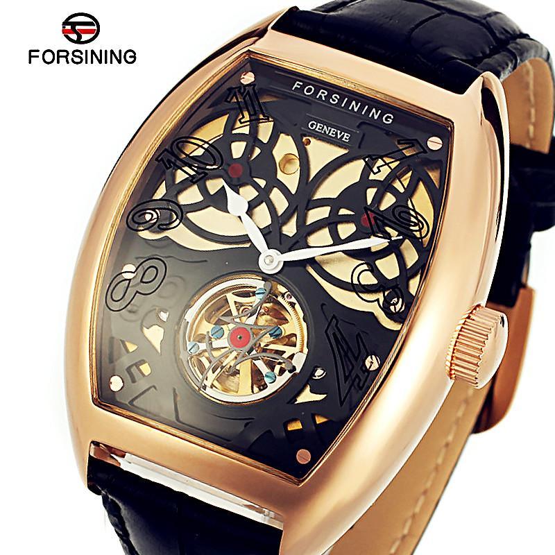 FORSINING Mens GENEVE Move Auto Mechanical Watch Genuine Leather Strap Skeleton Tonneau Dial Waterproof Wristwatch, Black
FORSINING Mens GENEVE Move Auto Mechanical Watch Genuine Leather Strap Skeleton Tonneau Dial Waterproof Wristwatch, Black