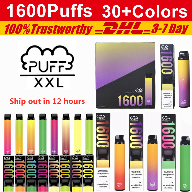 Newest Puff XXL Disposable Vape pens 1600 Puffs 850mAh Battery Puff Bar Bars Posh Plus XL XXL Pre-filled Device Kits Disposable e cigarettes
Newest Puff XXL Disposable Vape pens 1600 Puffs 850mAh Battery Puff Bar Bars Posh Plus XL XXL Pre-filled Device Kits Disposable e cigarettes