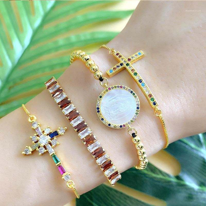Virgin Mary Jesus Cross Pendant Bracelets Colorful Cubic Zirconia Cross fashion Bracelet Gold Chain For Women Statement Jewelry1
Virgin Mary Jesus Cross Pendant Bracelets Colorful Cubic Zirconia Cross fashion Bracelet Gold Chain For Women Statement Jewelry1