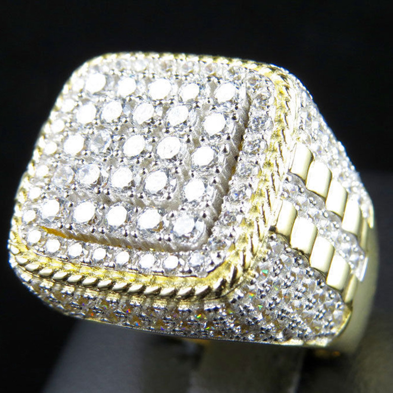 Februaryfrost Brand Trendy Hip Hop Rock Men Ring For Party Light Gold Color Full Bling Iced Out Cubic Micro Paved CZ Rings Gift Jewelry
Februaryfrost Brand Trendy Hip Hop Rock Men Ring For Party Light Gold Color Full Bling Iced Out Cubic Micro Paved CZ Rings Gift Jewelry