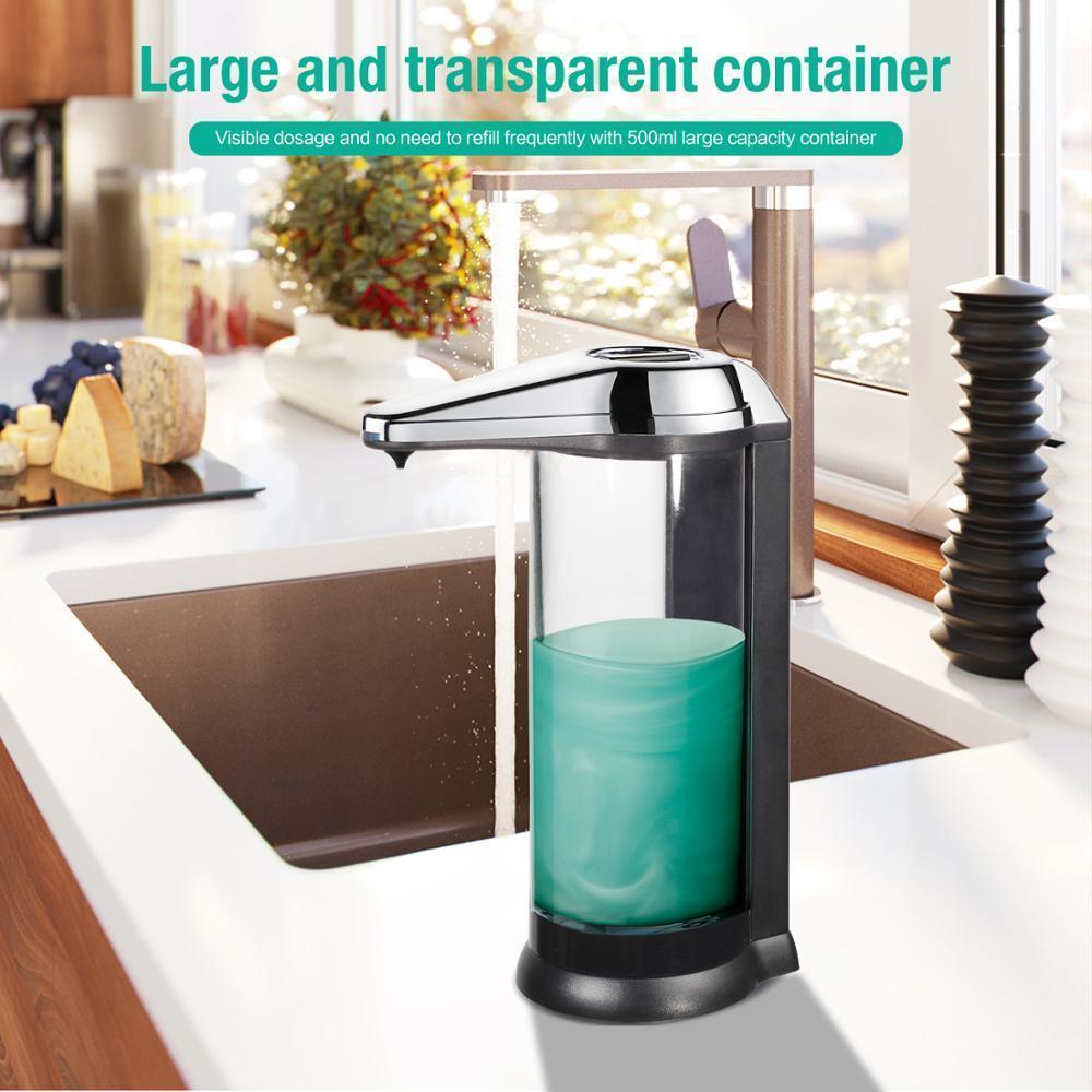 Automatic Touchless Dispenser, Wall-Mounted Smart Pump for Kitchen and Bathroom, Multifunctional Liquid Soap Dispenser (Y200407)