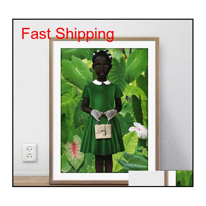 Paintings CM size Ruud Van Empel Standing In Green Green Dress Art Poster Wall Decor Pictures Print Home Unfram qylJLi packing2010