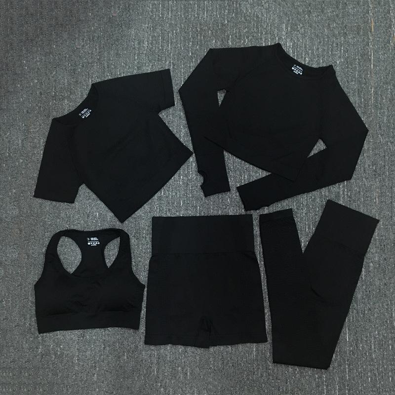 Womens Yoga Suit Gym Sportswear Tracksuits Fitness Sport 5PCS bra Leggings outfits Active tech fleece workout Yoga World Fashion Designer align pant shorts t shirts, Black
Womens Yoga Suit Gym Sportswear Tracksuits Fitness Sport 5PCS bra Leggings outfits Active tech fleece workout Yoga World Fashion Designer align pant shorts t shirts, Black