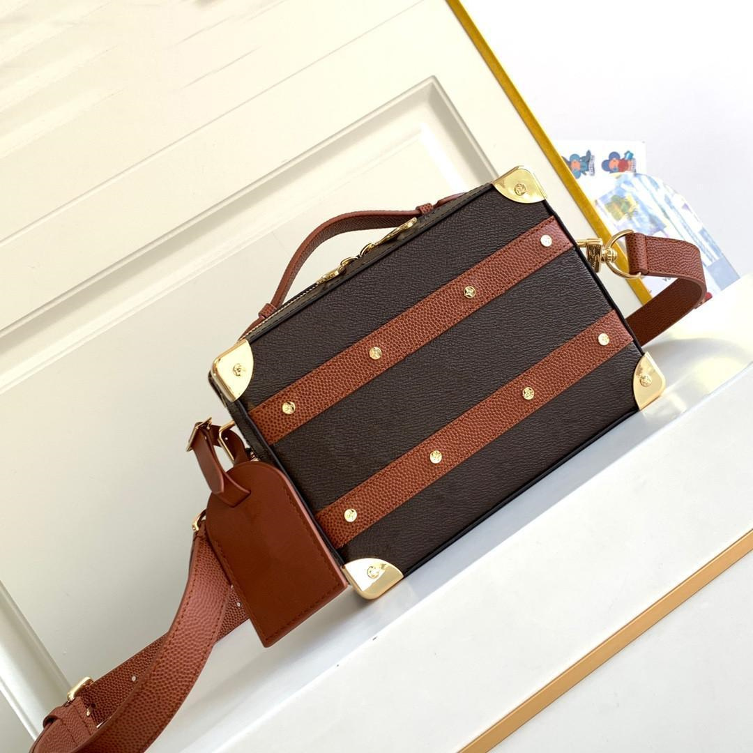 Classic Mini Trunk Bag Canvas Leather Womens Handbag Purse Old Flower Crossbody Bag Petite Malle Shoulder Bag Magnetic Hasp Box Bags Clutch
Classic Mini Trunk Bag Canvas Leather Womens Handbag Purse Old Flower Crossbody Bag Petite Malle Shoulder Bag Magnetic Hasp Box Bags Clutch