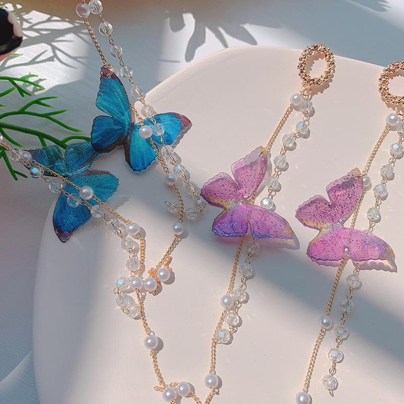 Fashion Personality Lovely Butterfly long drop Earrings pearl Beautiful Earrings For Women Trendy Aesthetic Jewelry accessorie
Fashion Personality Lovely Butterfly long drop Earrings pearl Beautiful Earrings For Women Trendy Aesthetic Jewelry accessorie