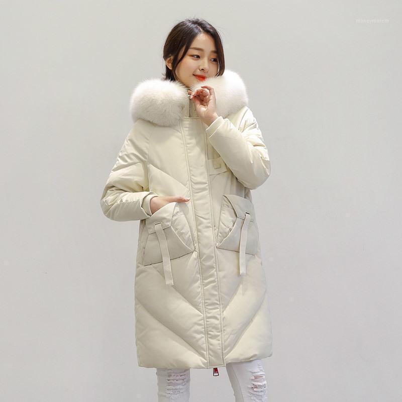 2020 White Duck Down Jacket Women Hooded Real Fur Collar Korean Long Coat Female Puffer Jacket Warm 1777 KJ28931, Black
2020 White Duck Down Jacket Women Hooded Real Fur Collar Korean Long Coat Female Puffer Jacket Warm 1777 KJ28931, Black