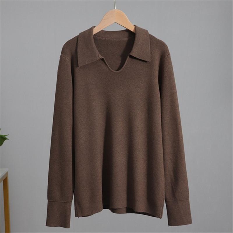2020 new lapel women's sweater autumn and winter thick warm pullover top long sleeve women's pullover, Black
2020 new lapel women's sweater autumn and winter thick warm pullover top long sleeve women's pullover, Black