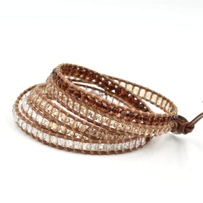 Faceted Crystal Wrap Bracelet for Women Claret Red Champagne White Crystal Genuine 5Times Strand Leather Boho Bracelets Dropship
Faceted Crystal Wrap Bracelet for Women Claret Red Champagne White Crystal Genuine 5Times Strand Leather Boho Bracelets Dropship