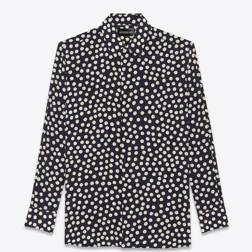 Cotton Shirt in Dotted Crepe De Chine Men's Slim Fit Striped Style Long-sleeved Shirt| 219109581 Kiub, Black
Cotton Shirt in Dotted Crepe De Chine Men's Slim Fit Striped Style Long-sleeved Shirt| 219109581 Kiub, Black