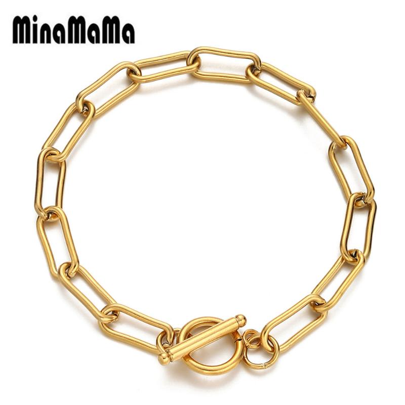Hip Hop Punk Stainless Steel PaperClip Chain OT Buckle Bracelet For Women Men With Toggle Bracelets Jewelry
Hip Hop Punk Stainless Steel PaperClip Chain OT Buckle Bracelet For Women Men With Toggle Bracelets Jewelry