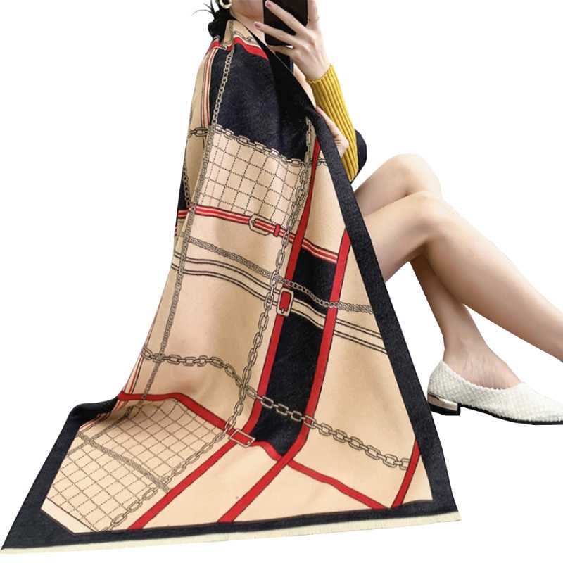 2020 New Women Winter Scarf Shrugs Warm Thick Double-Sided Cashmere Chain Plaid Shawl Wraps Encharpe Sjaal Cape Szal
2020 New Women Winter Scarf Shrugs Warm Thick Double-Sided Cashmere Chain Plaid Shawl Wraps Encharpe Sjaal Cape Szal