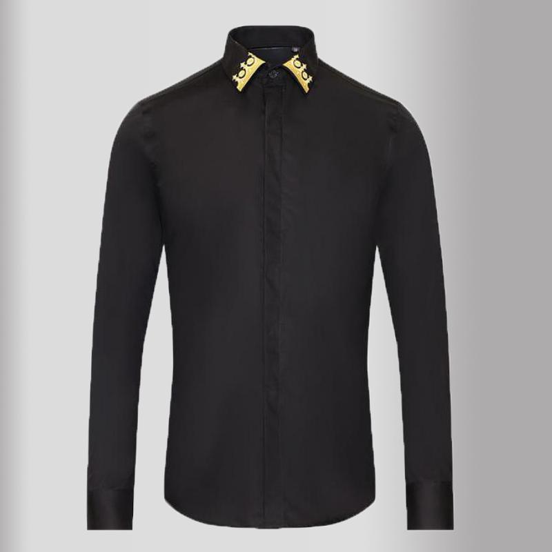 Men's Casual Shirts Black Royal Mens Luxury Gold Embroidery Long Sleeve Dress Slim Fit Male Plus Size 3XL
Men's Casual Shirts Black Royal Mens Luxury Gold Embroidery Long Sleeve Dress Slim Fit Male Plus Size 3XL