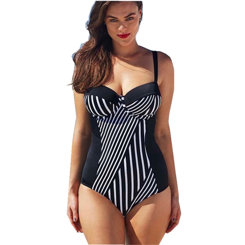 Bkning 4XL 5XL Large Size Swimsuits Push Up Swimwear Women Plus Monokini One 1 Piece Swimsuit Striped Underwire Bathing Suit Y200824, Black
Bkning 4XL 5XL Large Size Swimsuits Push Up Swimwear Women Plus Monokini One 1 Piece Swimsuit Striped Underwire Bathing Suit Y200824, Black