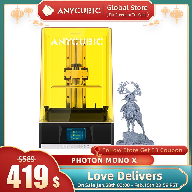 Printers 3d Printer ANYCUBIC Pon Mono X 4K 8.9 Inch LCD UV Resin 192*120*250mm High Speed Printing APP Remote Control
Printers 3d Printer ANYCUBIC Pon Mono X 4K 8.9 Inch LCD UV Resin 192*120*250mm High Speed Printing APP Remote Control