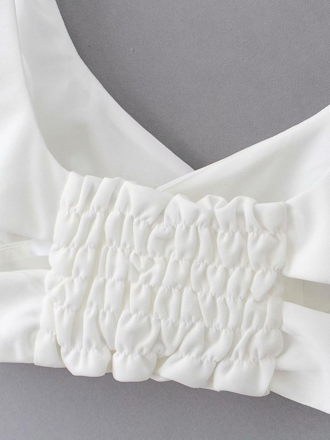 New Women sexy hollow out white Camisole ladies back elastic spaghetti strap short camis tank tops sling crop tops LS6809 T200731