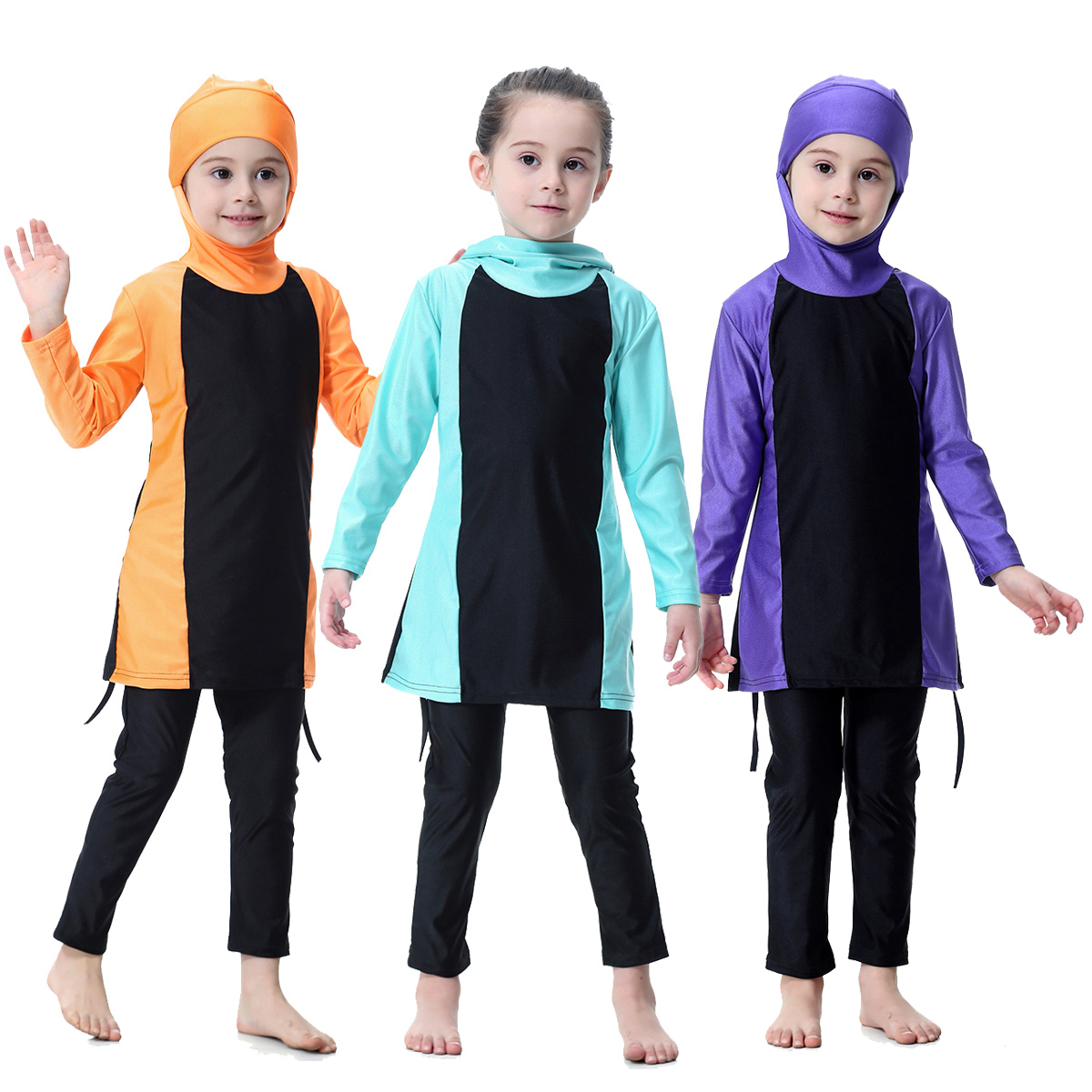 Muslim Swimwears Two-Piece Suits Islamic Children Modest Hooded Swimsuits Girls Islam Beach Cap Wear Swimming Diving Burkinis, White
Muslim Swimwears Two-Piece Suits Islamic Children Modest Hooded Swimsuits Girls Islam Beach Cap Wear Swimming Diving Burkinis, White