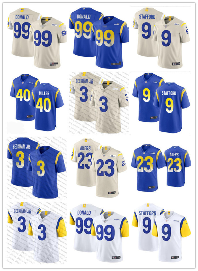 Men Womens Youth Los Angeles''Rams''9 Matthew Stafford 23 Cam Akers 3 Odell Beckham Jr. 40 Von Miller custom blue Football Jersey, Black;red
Men Womens Youth Los Angeles''Rams''9 Matthew Stafford 23 Cam Akers 3 Odell Beckham Jr. 40 Von Miller custom blue Football Jersey, Black;red