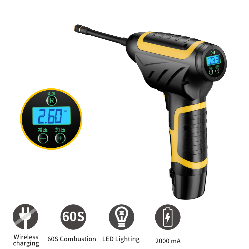 12V Car Tyre Inflator Air Compressor Pump Wireless Portable Handled Digital Compressor for Cars Bicycles USB Inflatable Pump
12V Car Tyre Inflator Air Compressor Pump Wireless Portable Handled Digital Compressor for Cars Bicycles USB Inflatable Pump