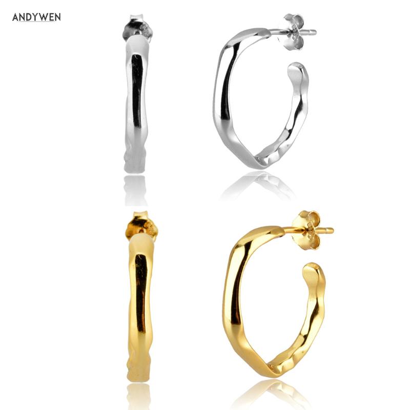 ANDYWEN 925 Sterling Silver Gold Plain Geometric 18mm Hoops Earring Piercing Pedniente Ohrringe Luxury Jewelry 2020 Rock Punk
ANDYWEN 925 Sterling Silver Gold Plain Geometric 18mm Hoops Earring Piercing Pedniente Ohrringe Luxury Jewelry 2020 Rock Punk