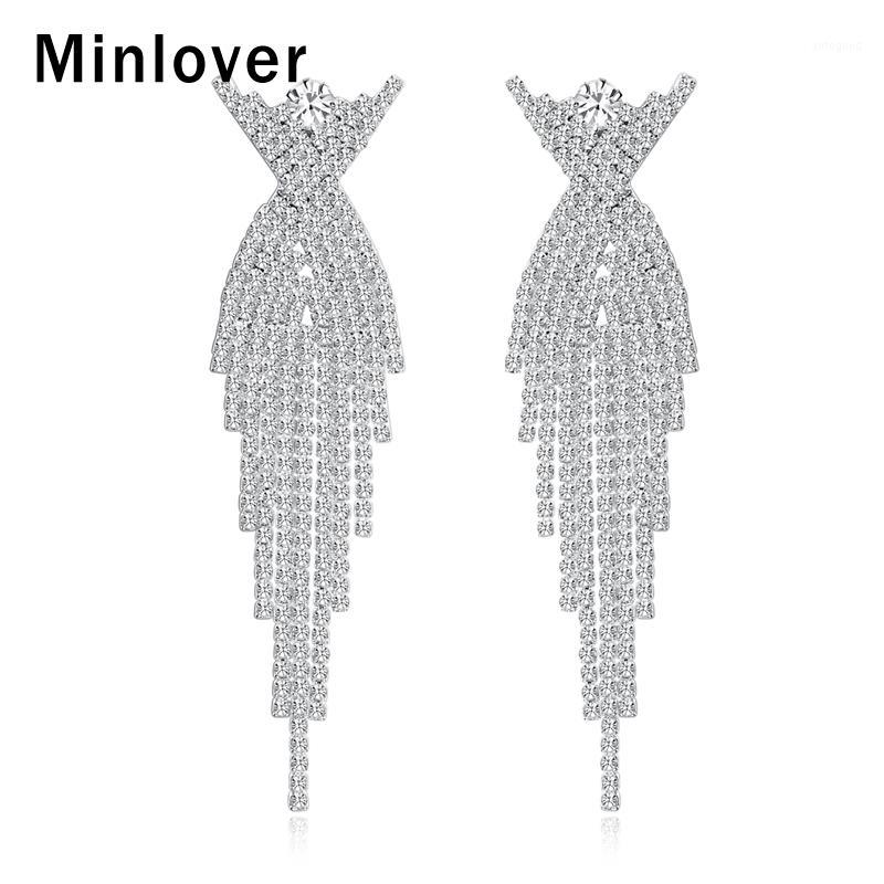 Dangle & Chandelier Minlover Silver Color Big Tassel Pendant Bride Wedding Earrings For Women Rhinestone Statement Hanging Jewelry MEH11751
Dangle & Chandelier Minlover Silver Color Big Tassel Pendant Bride Wedding Earrings For Women Rhinestone Statement Hanging Jewelry MEH11751