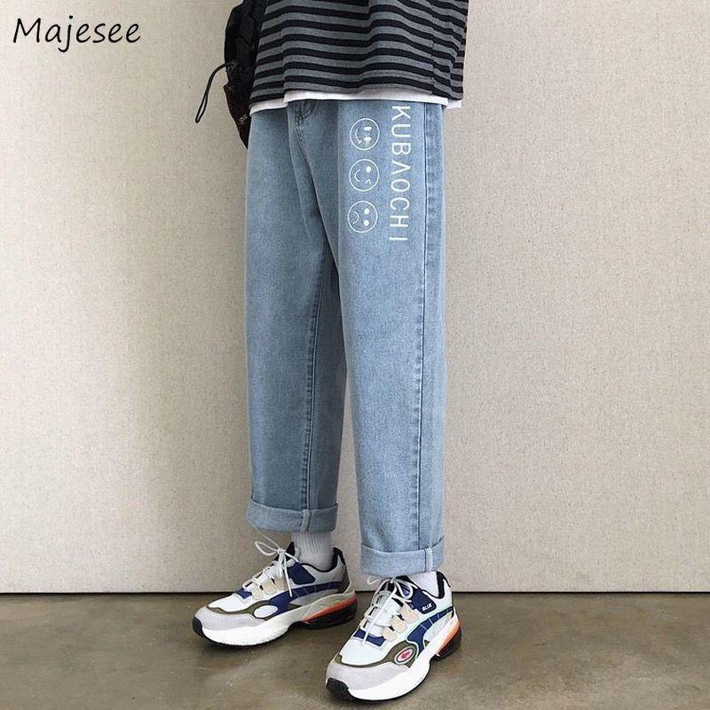 Men Jeans Plus Size 3XL Print Smile Straight Denim Ankle Length Loose Males Leisure Chic Baggy Lovely Student All-match Trendy, 607 dark blue
Men Jeans Plus Size 3XL Print Smile Straight Denim Ankle Length Loose Males Leisure Chic Baggy Lovely Student All-match Trendy, 607 dark blue