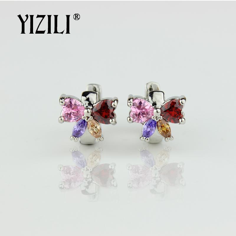 Hoop & Huggie YIZILI Fashion Silver Color Cute Bowknot Shape Zircon Earrings For Women Girls Party Gift Banquet Earring Jewelry A021
Hoop & Huggie YIZILI Fashion Silver Color Cute Bowknot Shape Zircon Earrings For Women Girls Party Gift Banquet Earring Jewelry A021