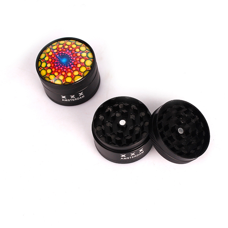3D Metal Tobacco Grinder Creative Household Smoking Accessories 30MM Portable 3 Layer Manual Herb Grinders Free DHL