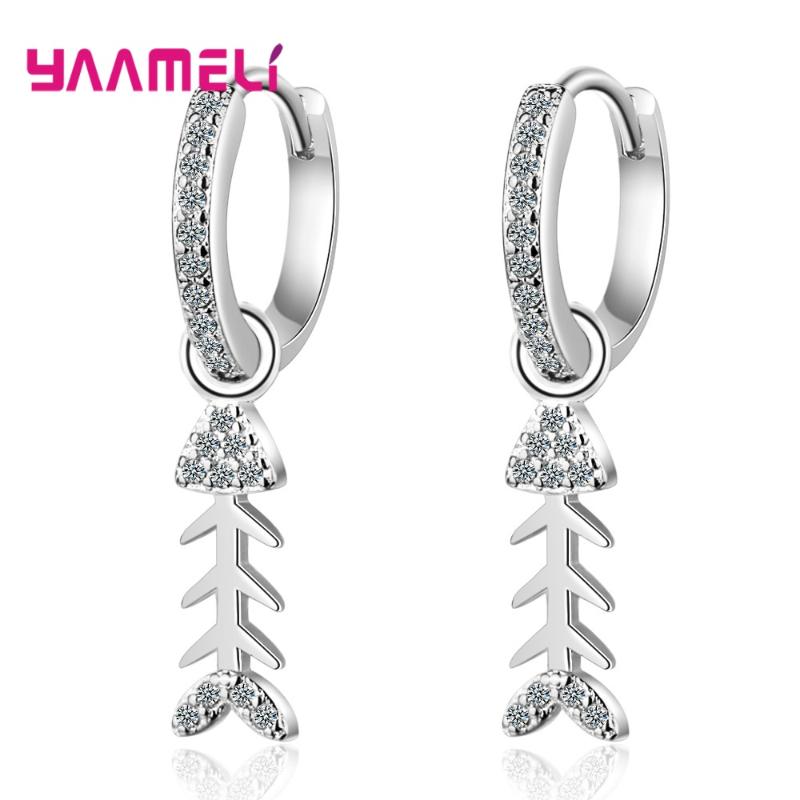 Hot Sale New Arrivals Fashion 925 Sterling Silver Luxury Cute Shinning Crystal Fish Bone Earrings For Women Girls
Hot Sale New Arrivals Fashion 925 Sterling Silver Luxury Cute Shinning Crystal Fish Bone Earrings For Women Girls