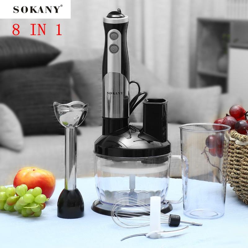 SOKANY 8-in-1 Stainless Steel Sauces Electric Hand Mixer Whisk Meat Grinder Egg Smoothie Paste Blender Eggbeater Home Appliance
SOKANY 8-in-1 Stainless Steel Sauces Electric Hand Mixer Whisk Meat Grinder Egg Smoothie Paste Blender Eggbeater Home Appliance