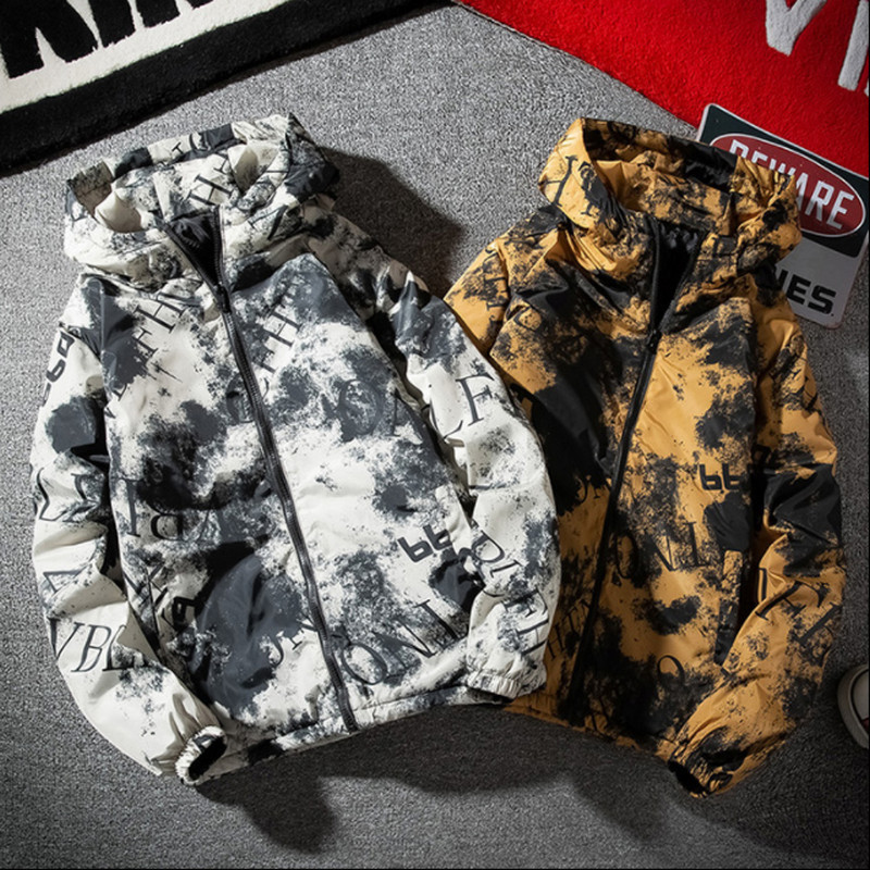 Winter Men Parka Jacket Men's quilted Winter Solid Color Simple High Quality printing Jacket Warm Thick Hooded Parkas Male T200117