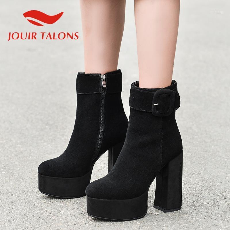JOUIR TALONS New Fashion Brand women shoes Big Size 43 Cow Suede Platfrom Square Thick High Heels Buckle Straps Ankle Boots1, Black
JOUIR TALONS New Fashion Brand women shoes Big Size 43 Cow Suede Platfrom Square Thick High Heels Buckle Straps Ankle Boots1, Black